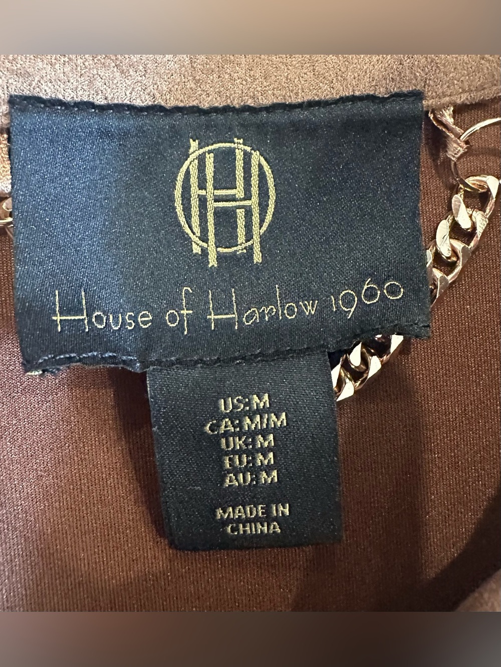 House Of Harlow 1960 Womens Brown Faux Suede Jacket Size M - Picture 6 of 8
